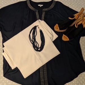 Final sale: stitchfix top with gold/silver details